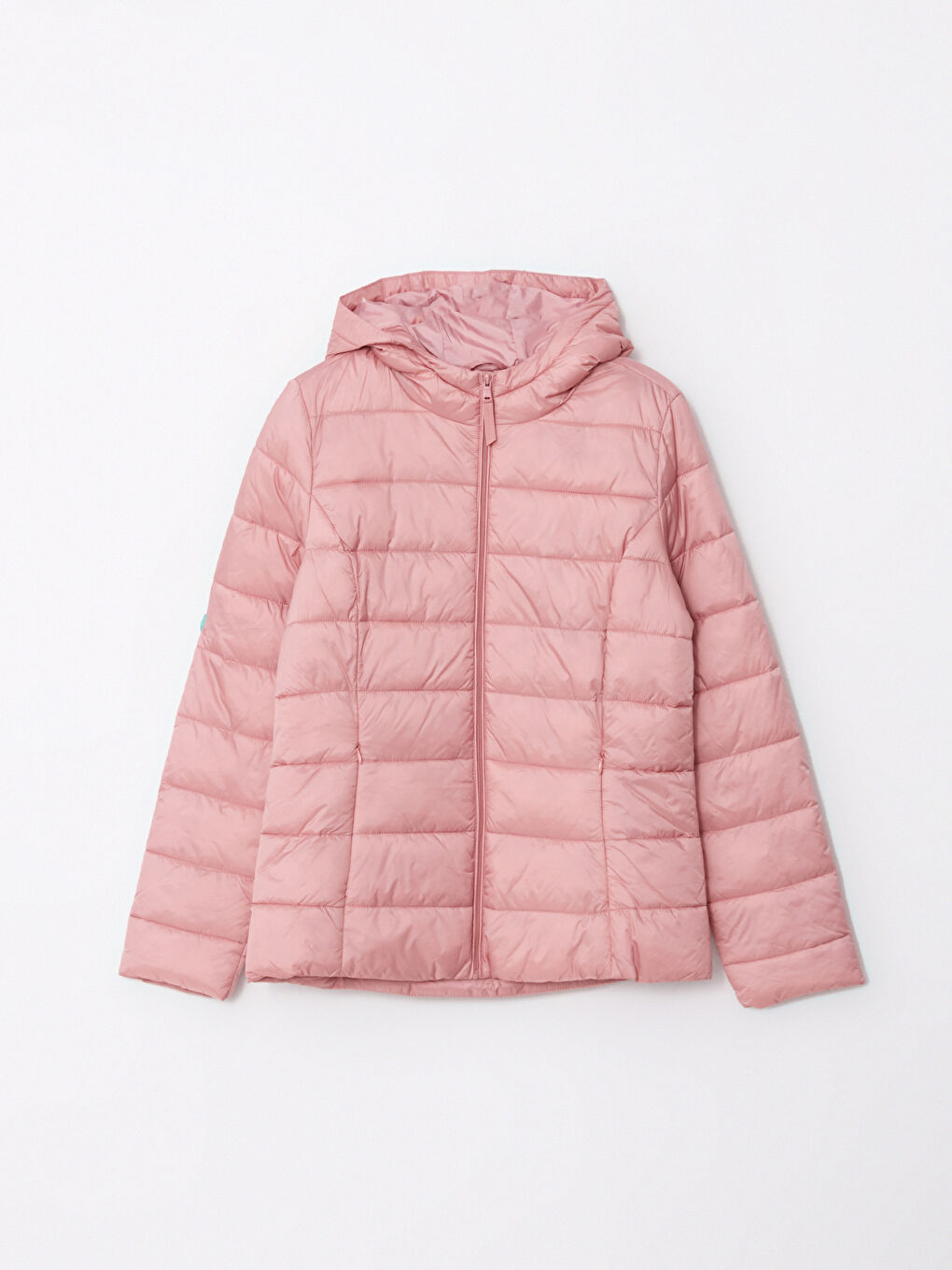 Women's Hooded Plain Puffer Coat-6