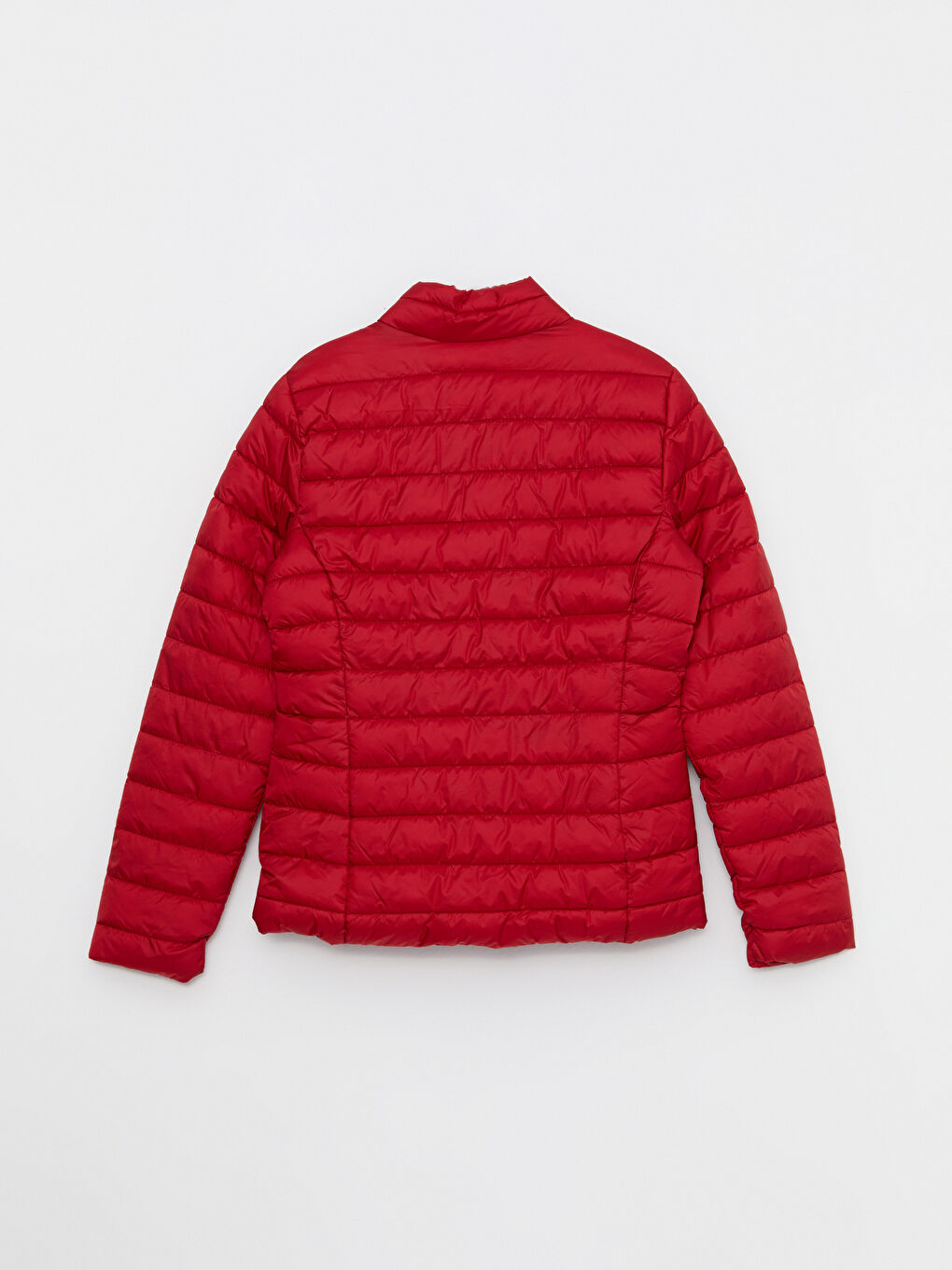 Әйелдерге арналған биік жағалы стандартты ұзын жең пуховик пальто-8