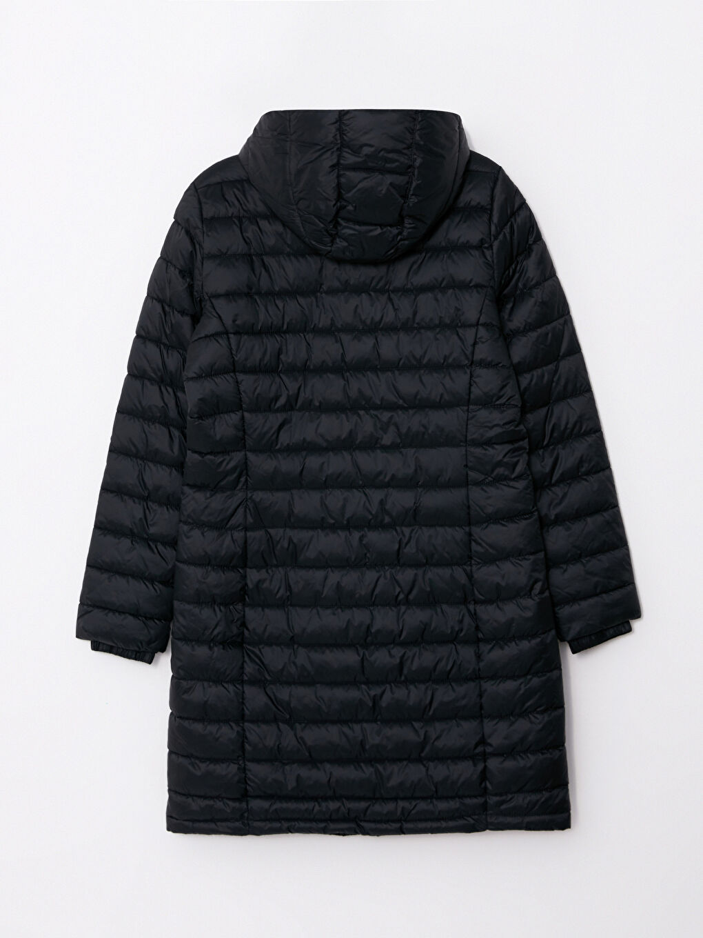Women's Hooded Plain Puffer Coat-9