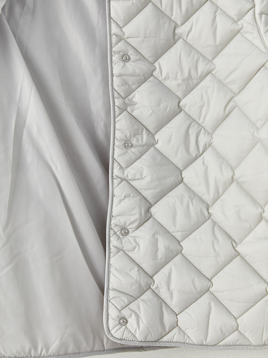 Crew Neck Quilted Patterned Long Sleeve Women's Down Jacket-8