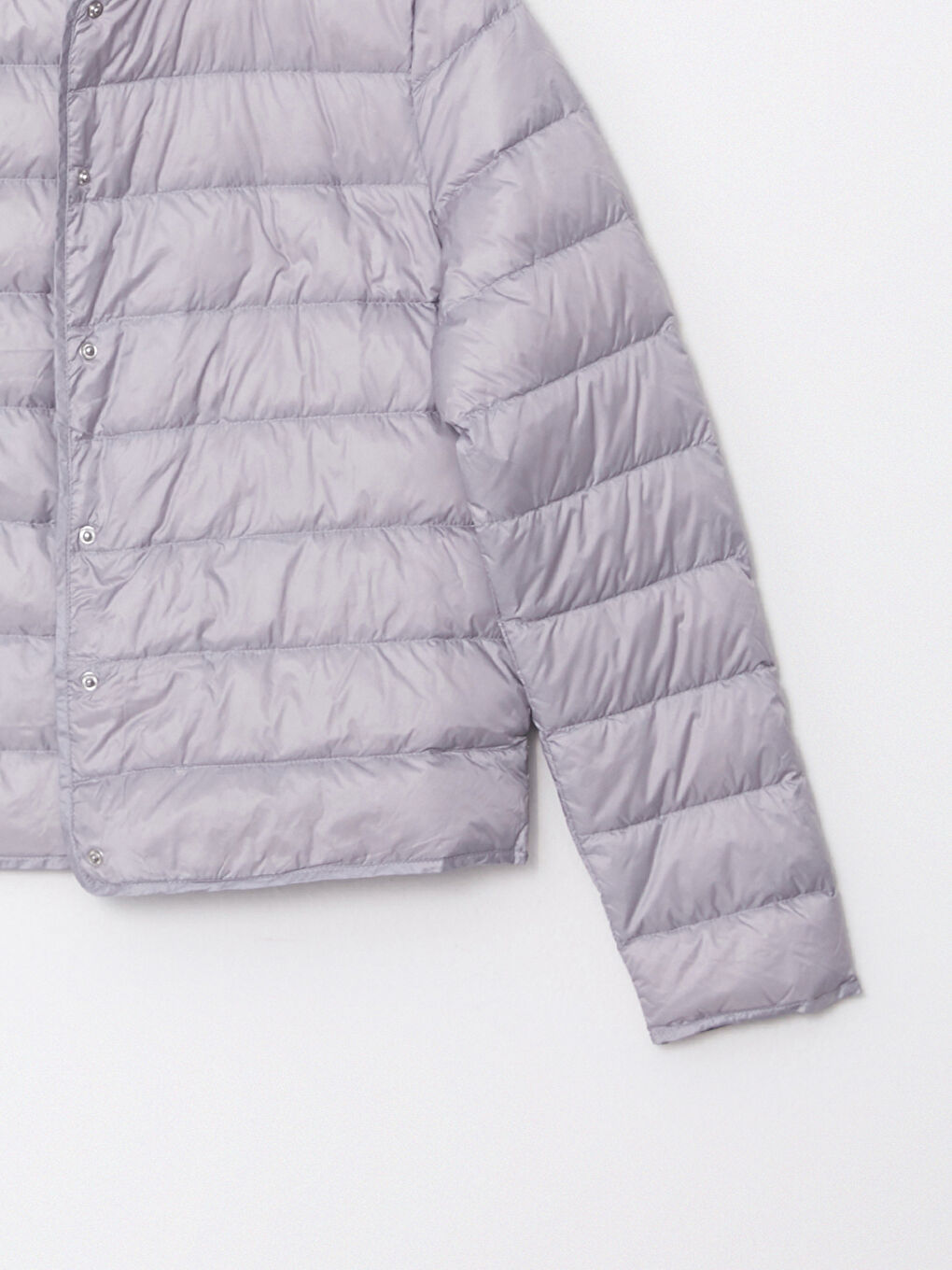 Crew Neck Straight Long Sleeve Women's Down Coat-6