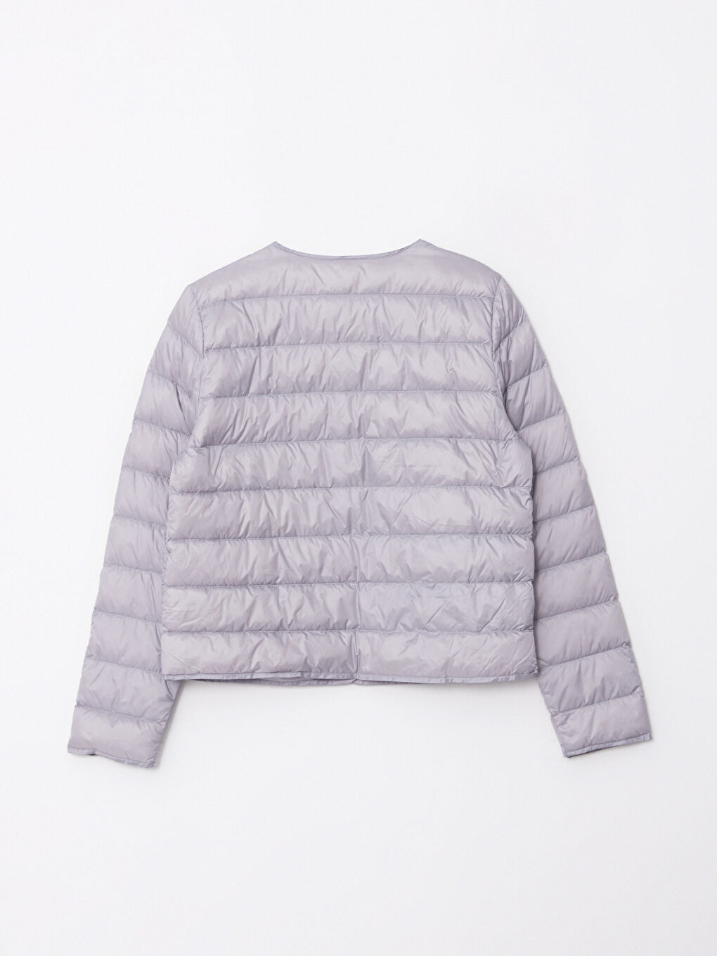 Crew Neck Straight Long Sleeve Women's Down Coat-7