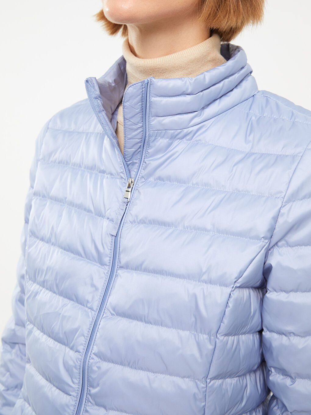 LCWAIKIKI Classic Trichterkragen Regulär Langarm Steppmantel für Damen -W20083Z8-DHD