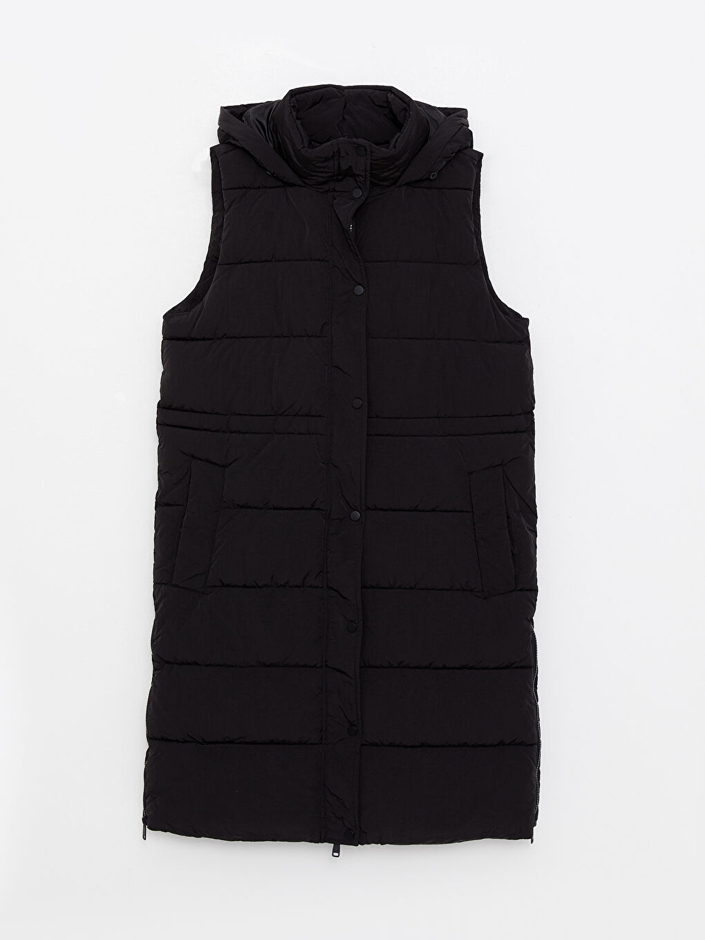 LCW Modest Women's Hooded Plain Puffer Gilet -W20099Z8-CVL