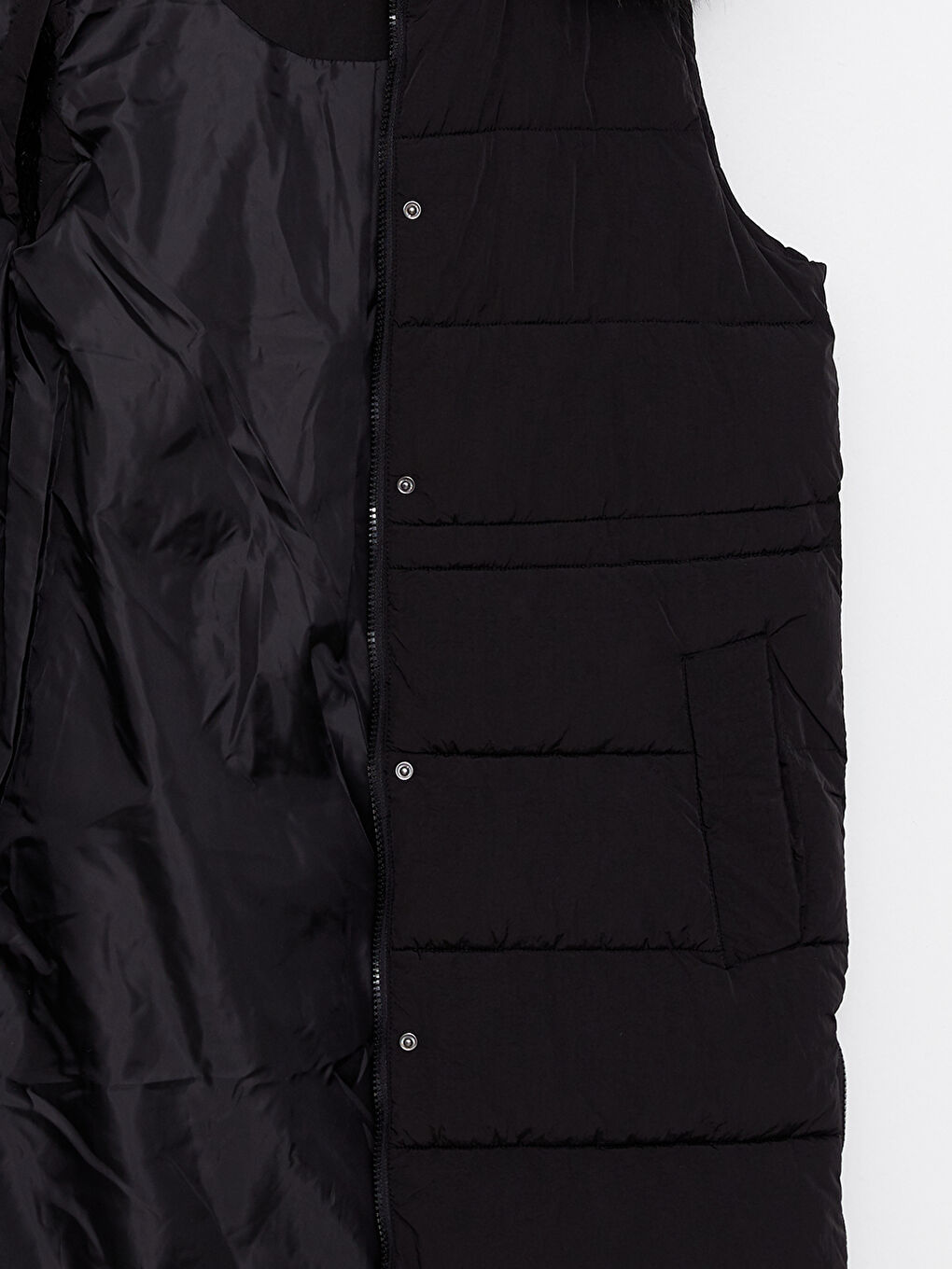 LCW Modest Women's Hooded Plain Puffer Gilet -W20099Z8-CVL