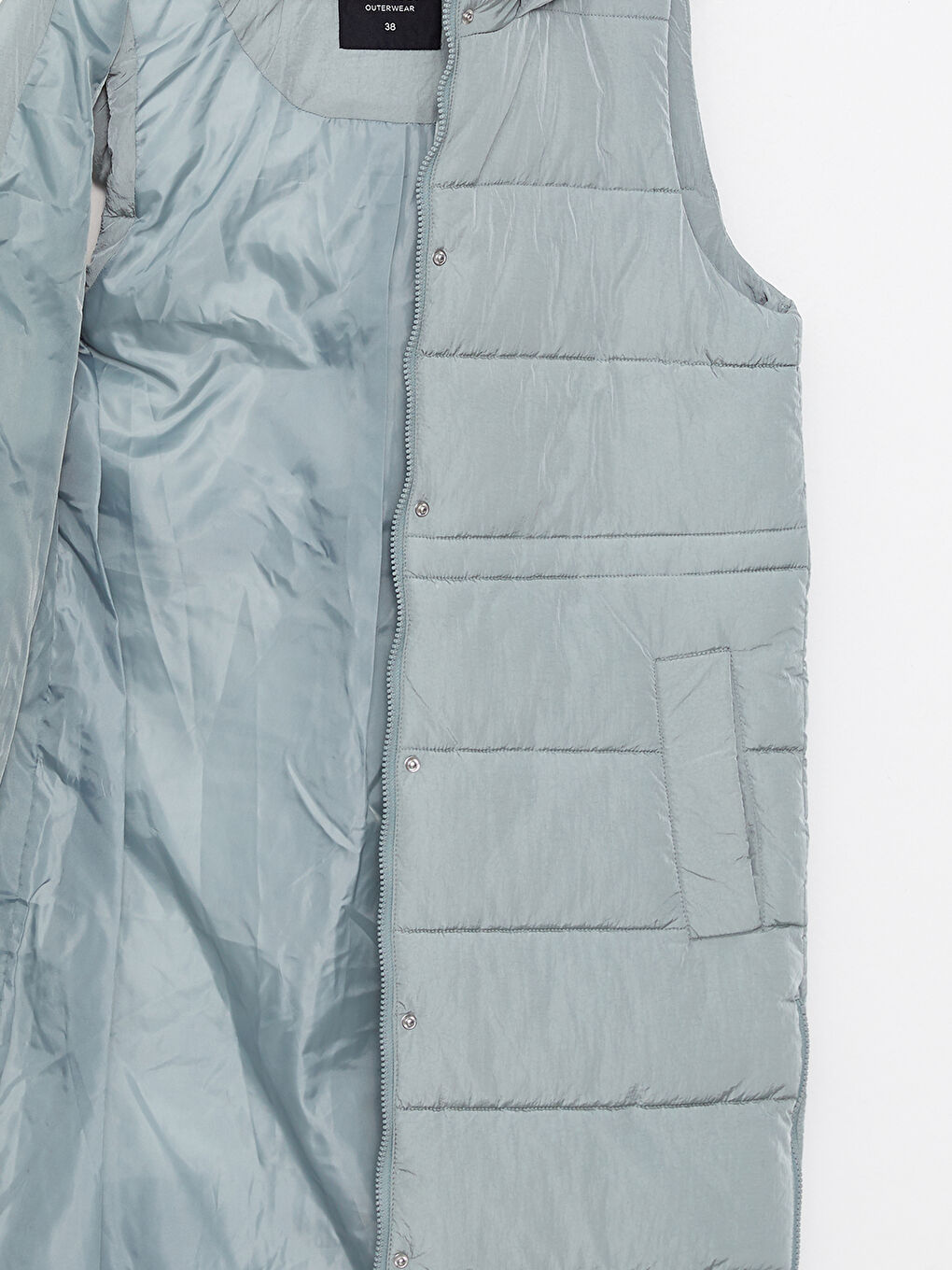 Women's Hooded Plain Puffer Gilet-9