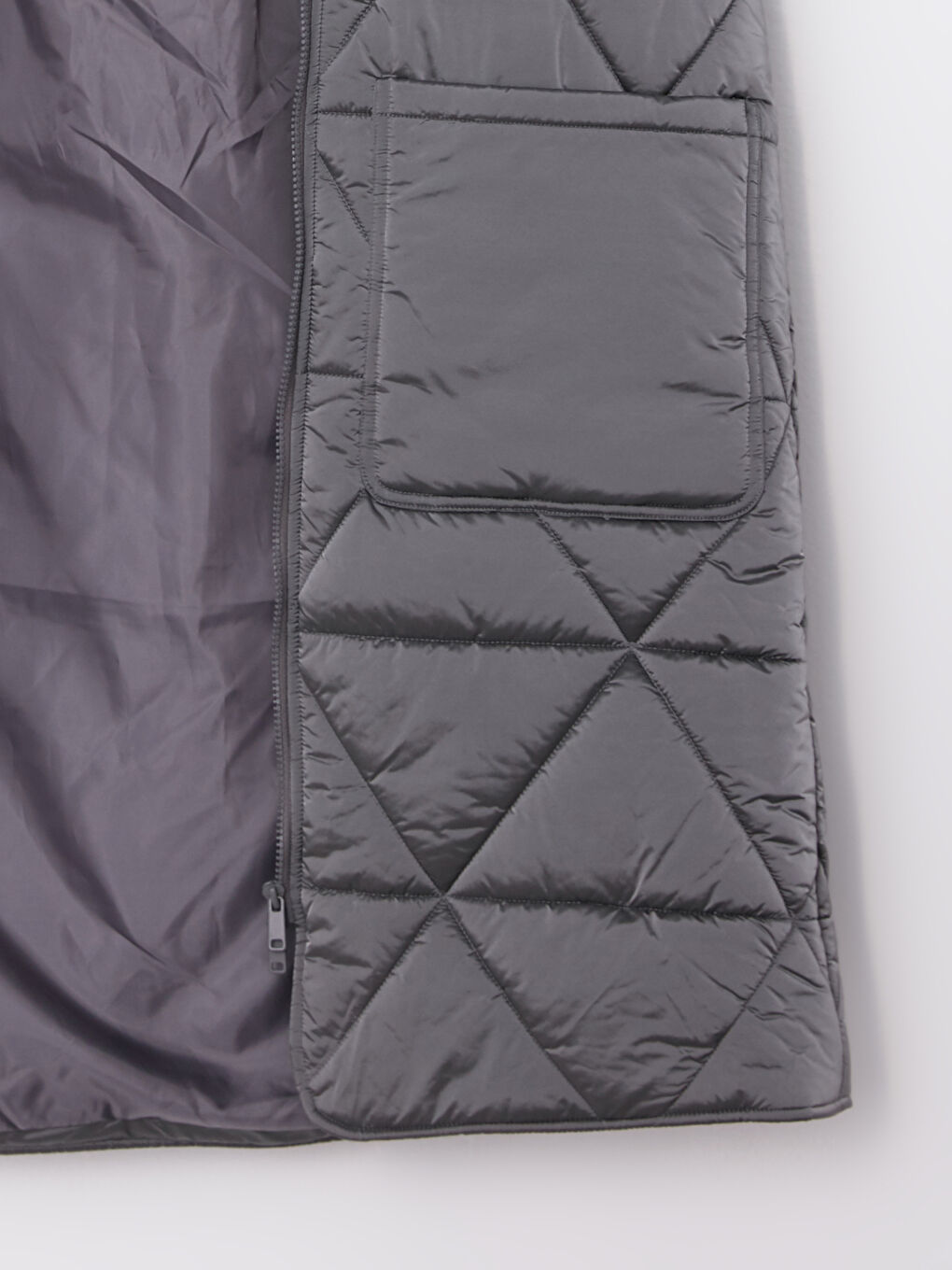 LCW Modest Hooded Collar Quilted Patterned Women's Inflatable Vest -W20104Z8-S40