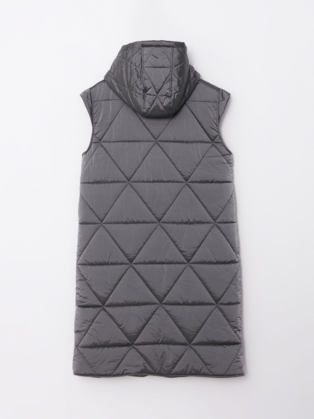 LCW Modest Hooded Collar Quilted Patterned Women's Inflatable Vest -W20104Z8-S40