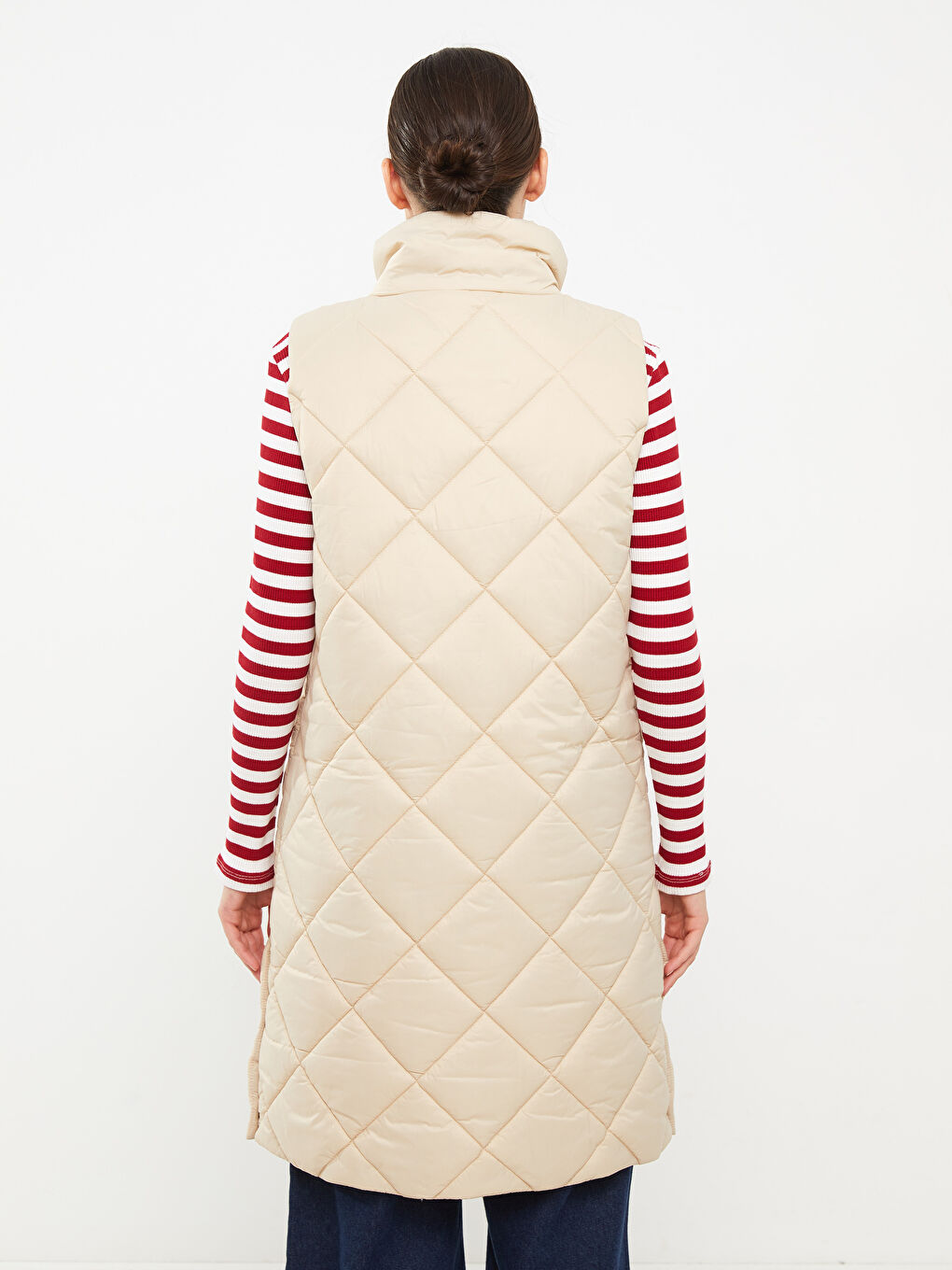LCW Modest Funnel Neck Quilted Women's Puffer Gilet -W20105Z8-S36
