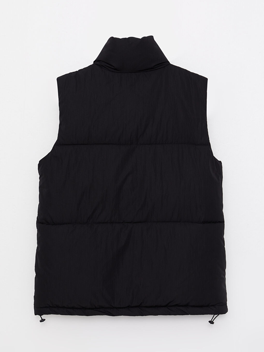 Women's Funnel Neck Plain Puffer Gilet-6