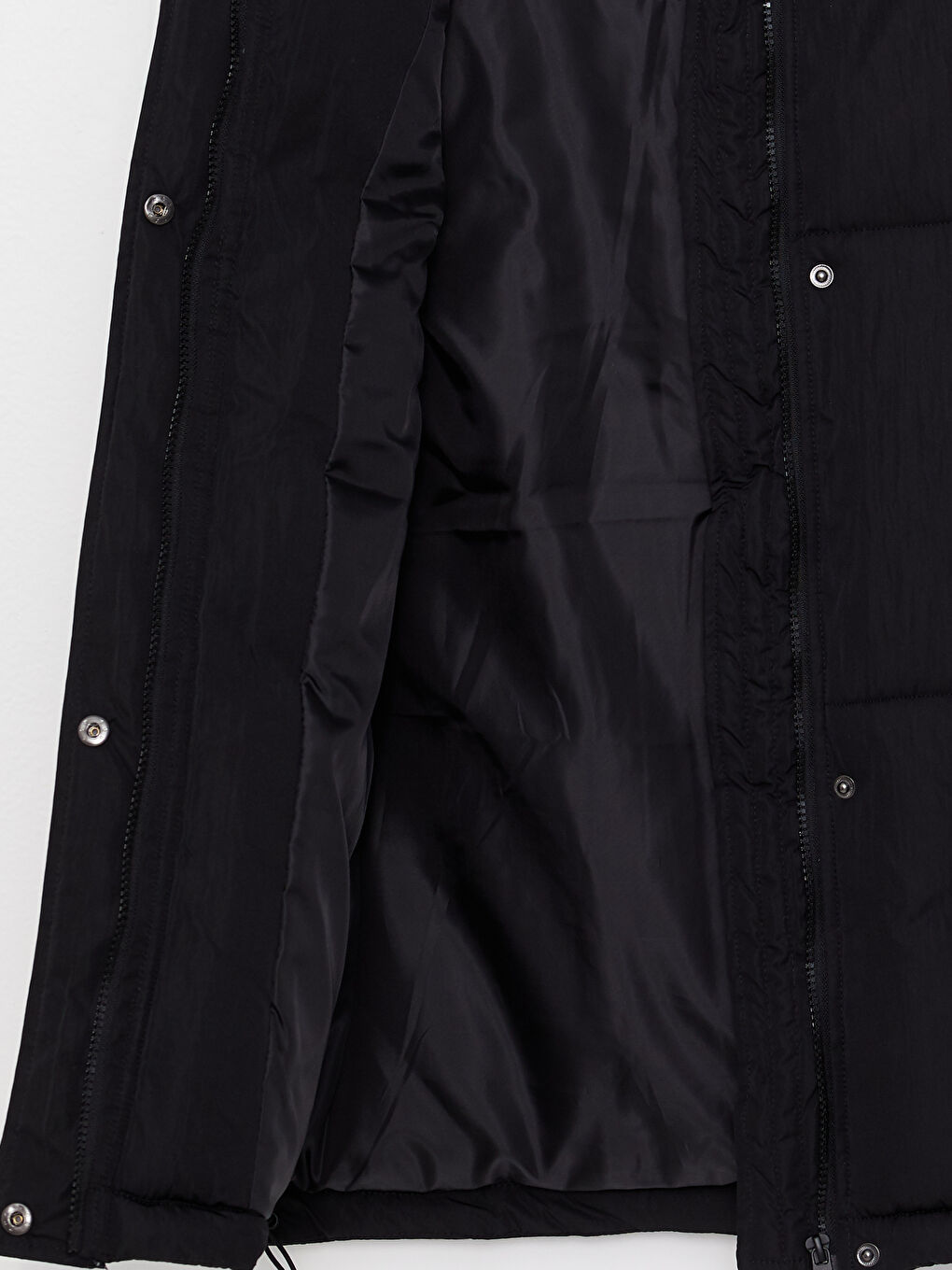 Women's Funnel Neck Plain Puffer Gilet-7