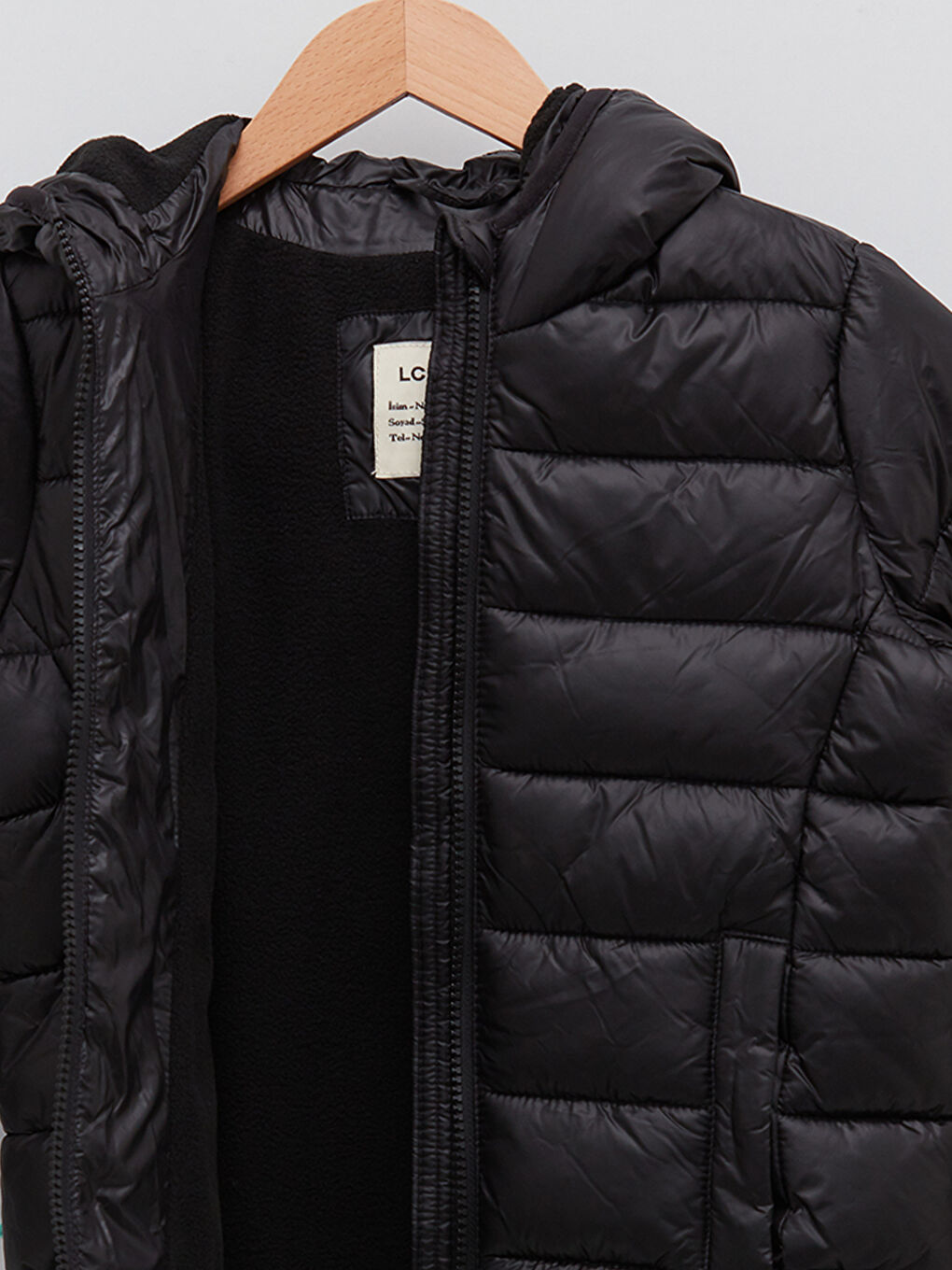 Hooded Basic Long Sleeve Girl Puffer-2