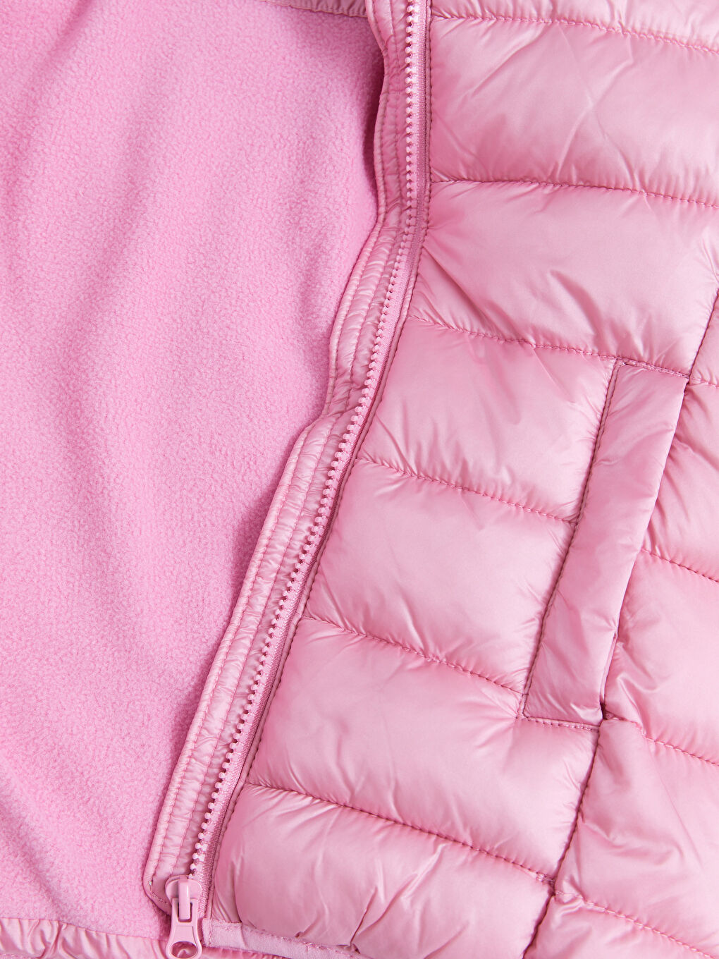 Hooded Basic Long Sleeve Girl Puffer-7