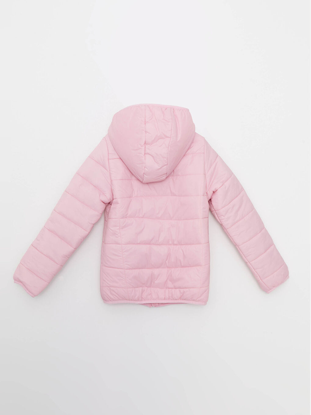 Hooded Basic Long Sleeve Girl Puffer-4