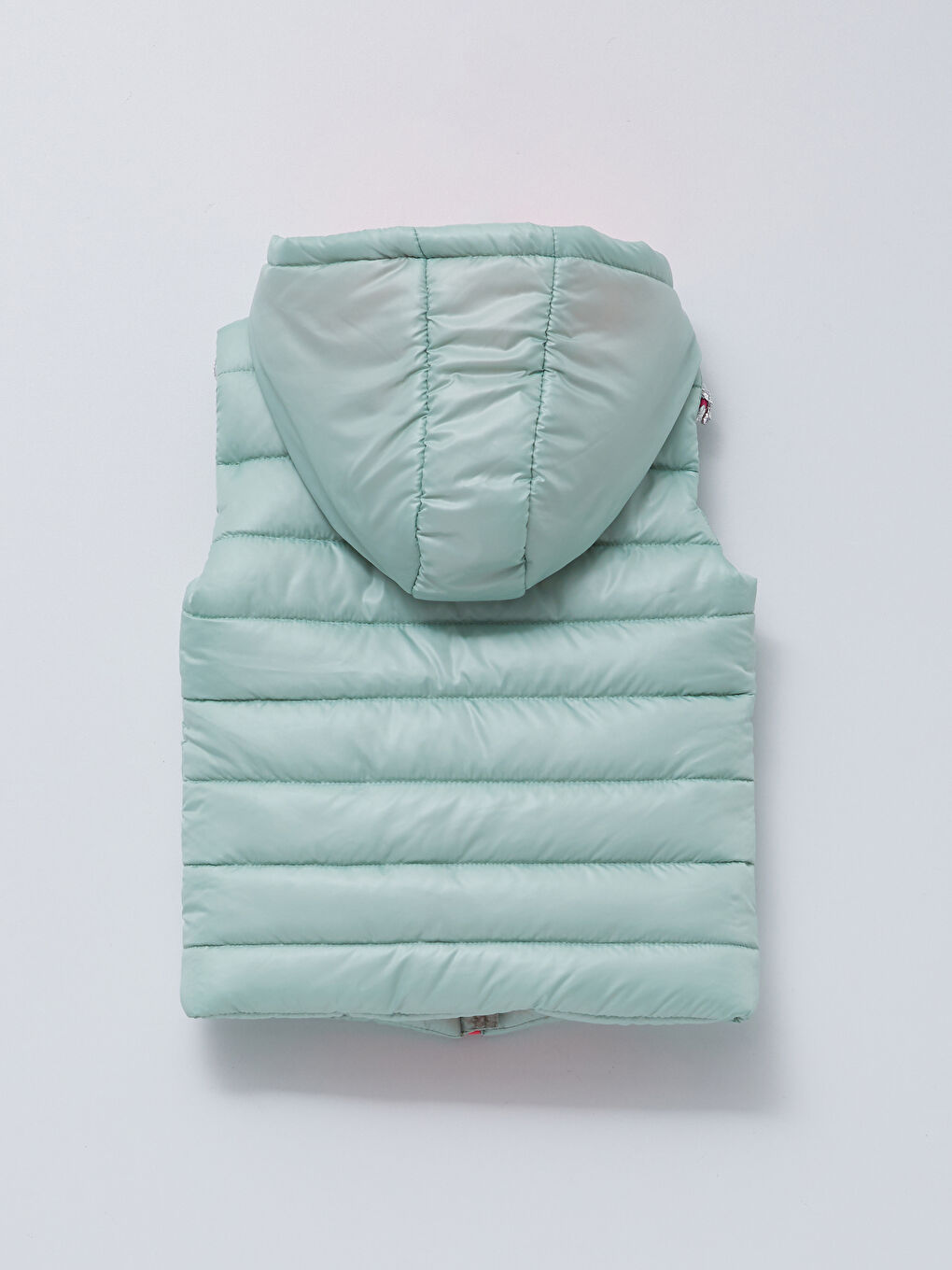 Дутый жилет с капюшоном для девочек-1