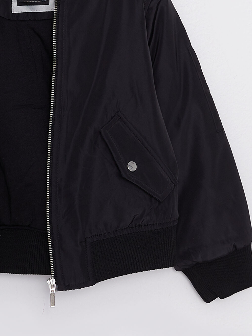 Siyah Kolej Yaka Basic Kız Çocuk Mont-2