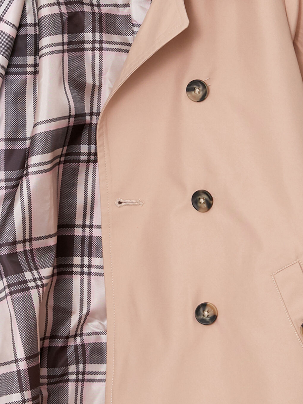 Bej Kapüşonlu Basic Kız Çocuk Trençkot-8