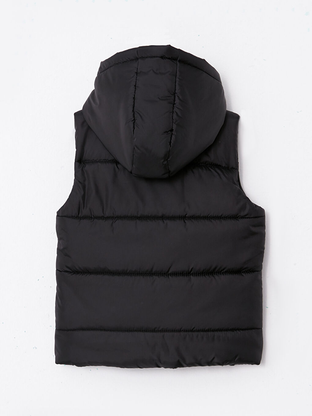 Hooded Basic Girl Down Vest-1