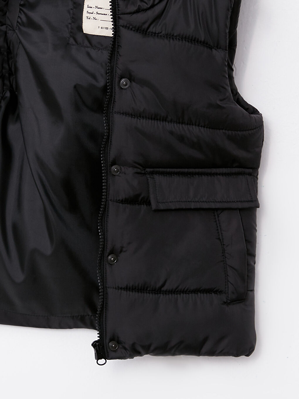 Hooded Basic Girl Down Vest-2