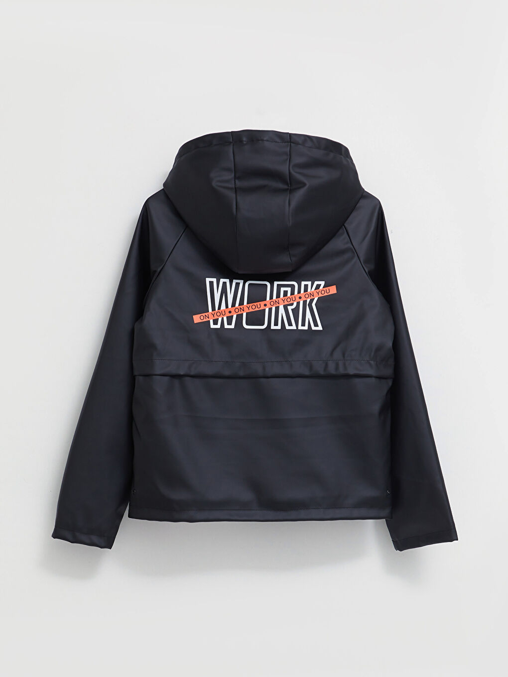 Пальто для девочек с капюшоном и принтом-6