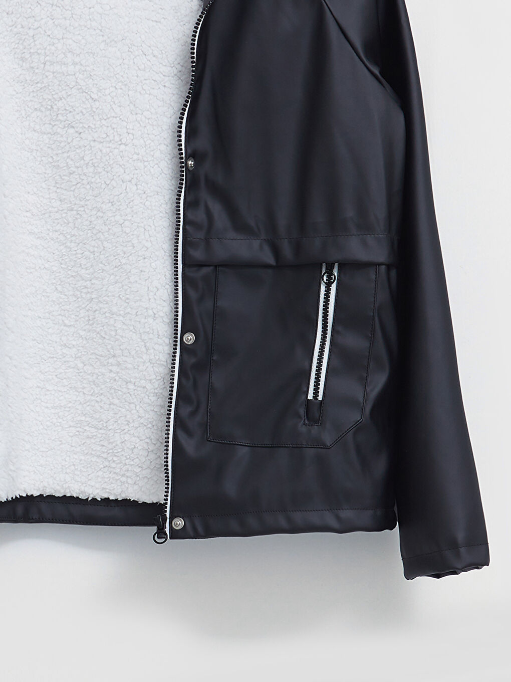 Пальто для девочек с капюшоном и принтом-7