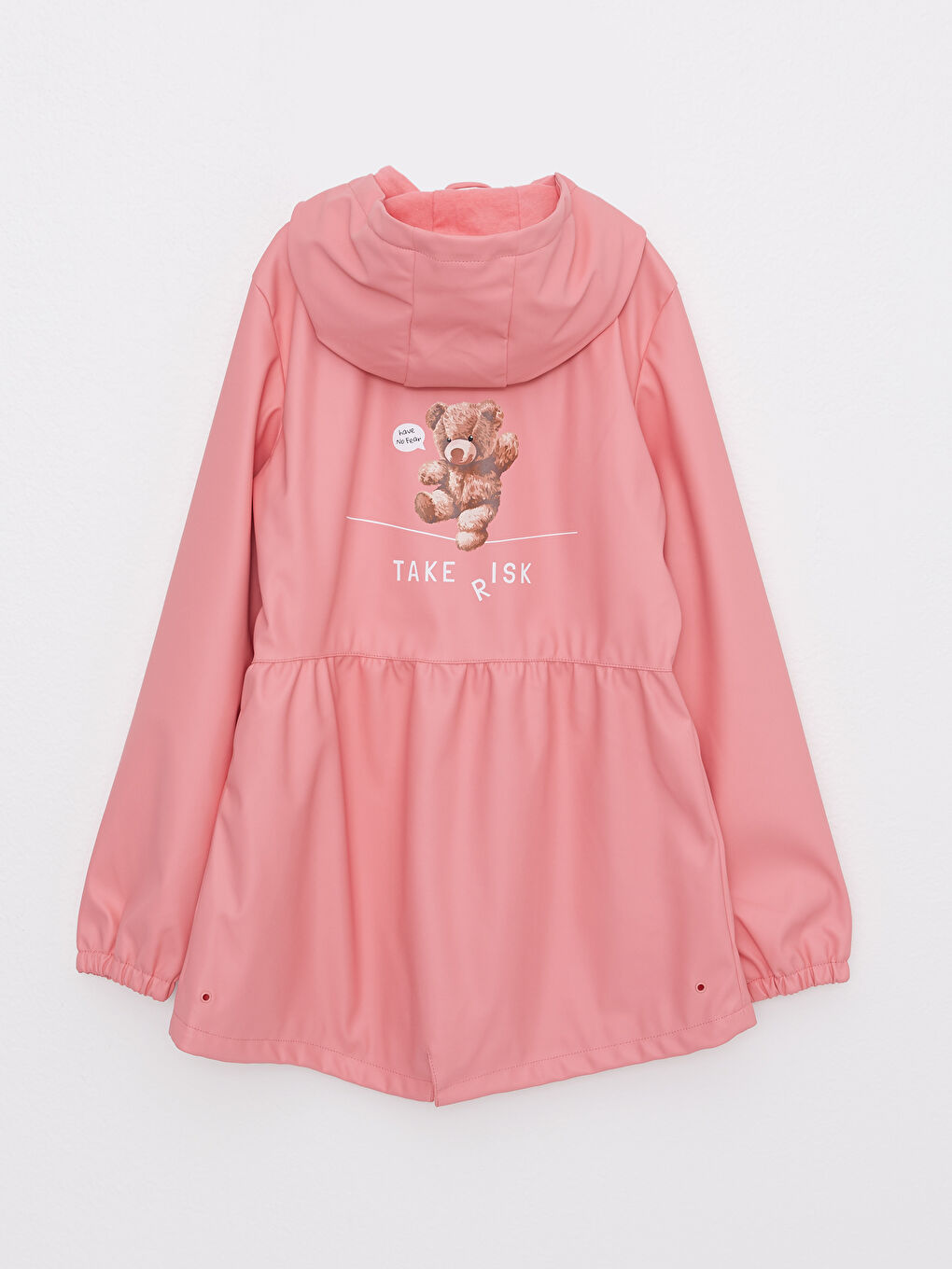 LCW Kids Hooded Printed Girl Coat -W20136Z4-FNV