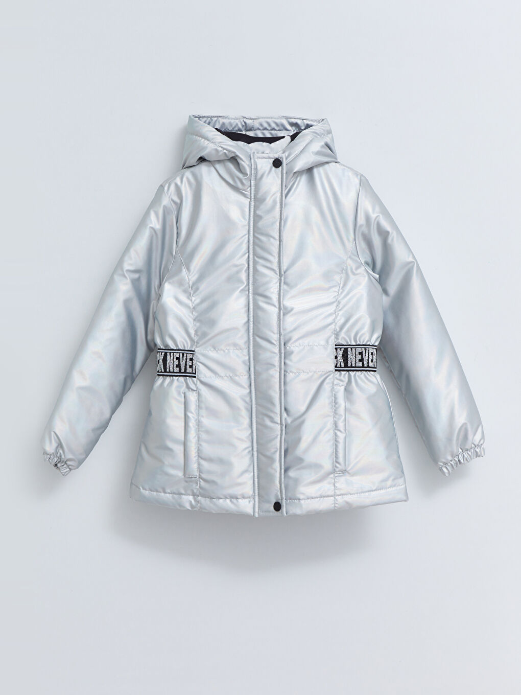 بالطو بناتي منفوخ مطبوع بكابيشو