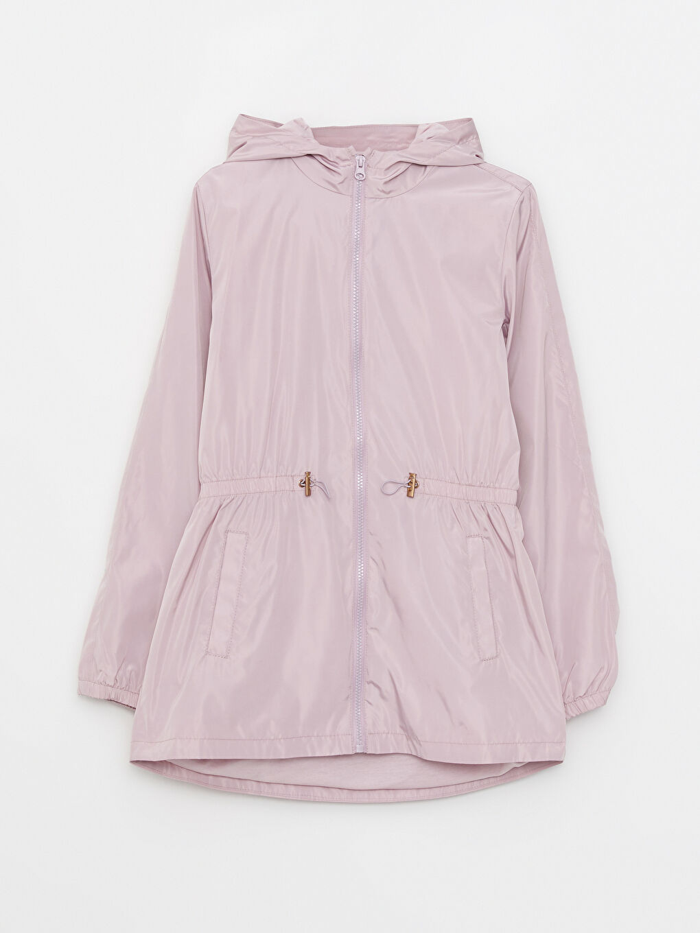 LCW Kids Hooded Basic Long Sleeve Girl Coat -W20147Z4-FJV