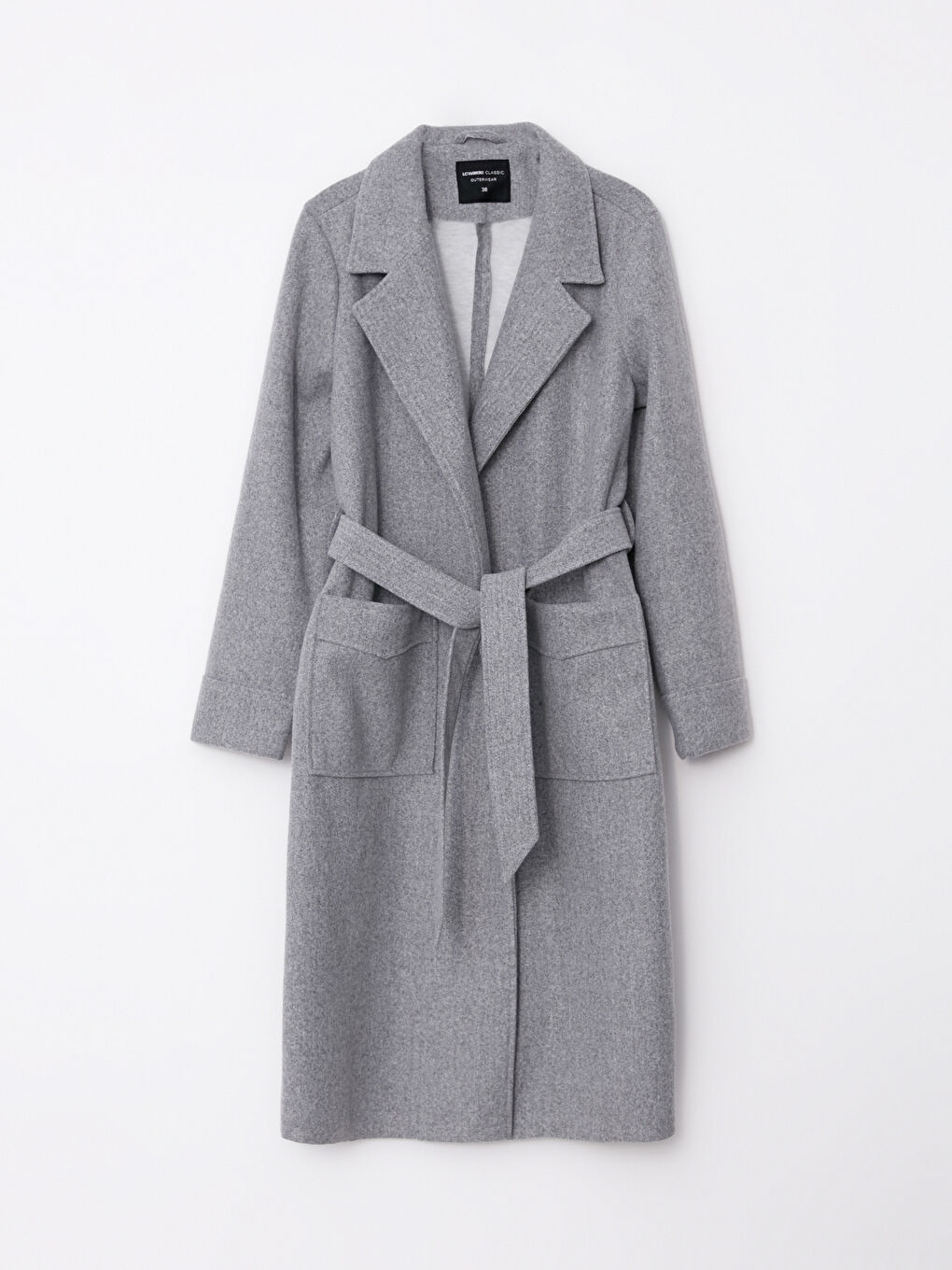 LCWAIKIKI Classic Jacket Collar Women's Cachet Overcoat -W20159Z8-LAL