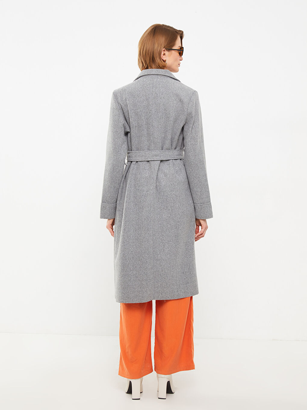 LCWAIKIKI Classic Jacket Collar Women's Cachet Overcoat -W20159Z8-LAL