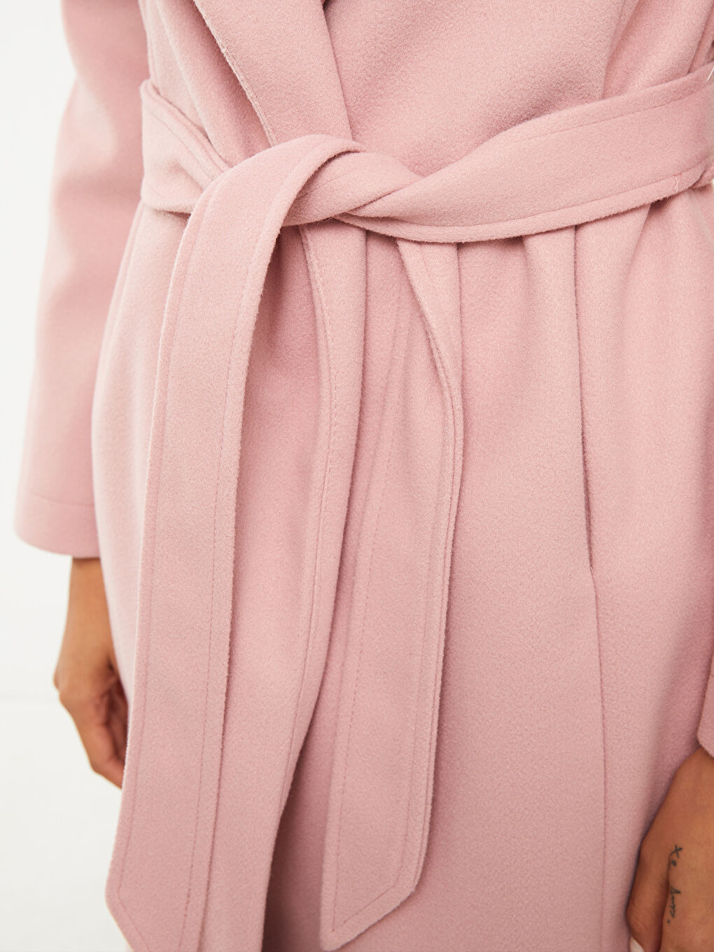 Shawl Collar Straight Long Sleeve Women's Cachet Coat-4