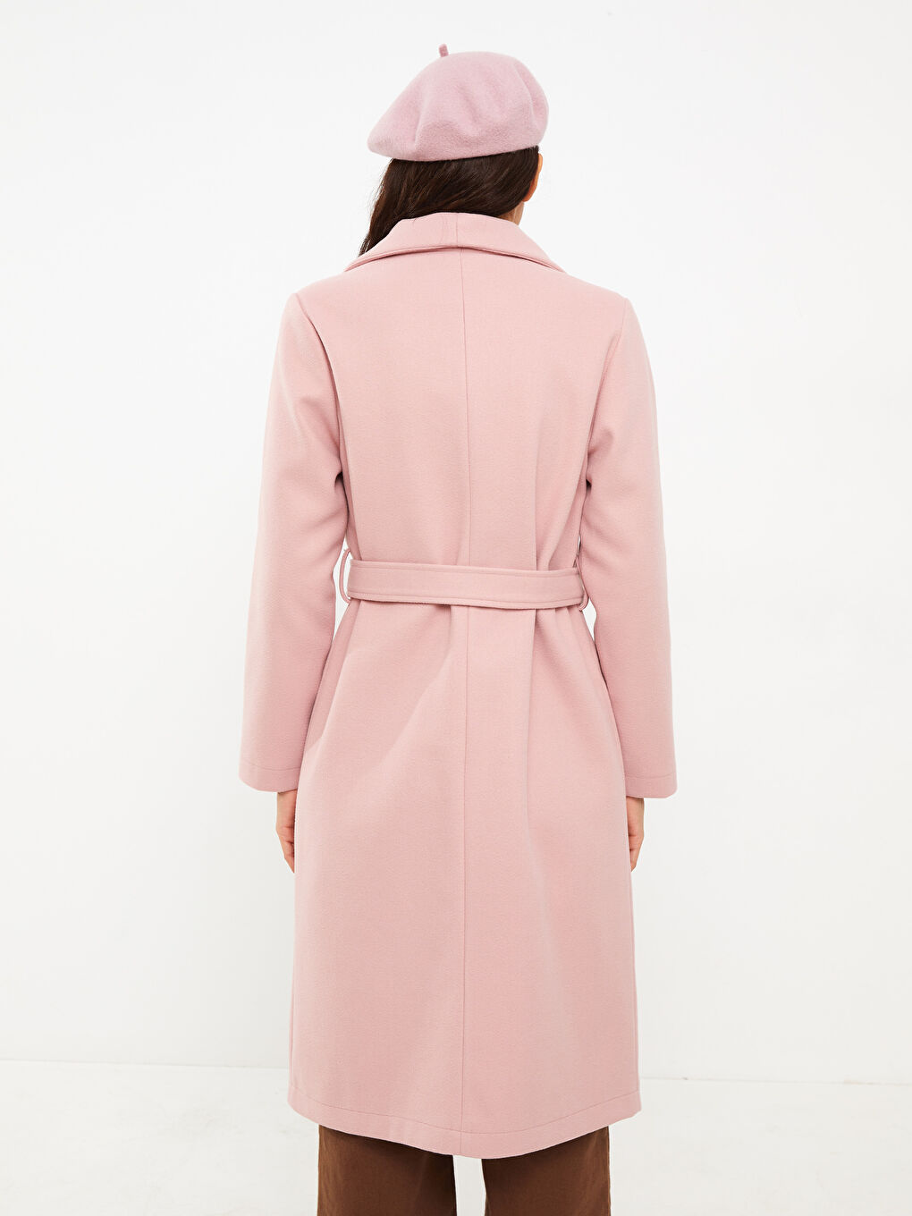 Shawl Collar Straight Long Sleeve Women's Cachet Coat-5