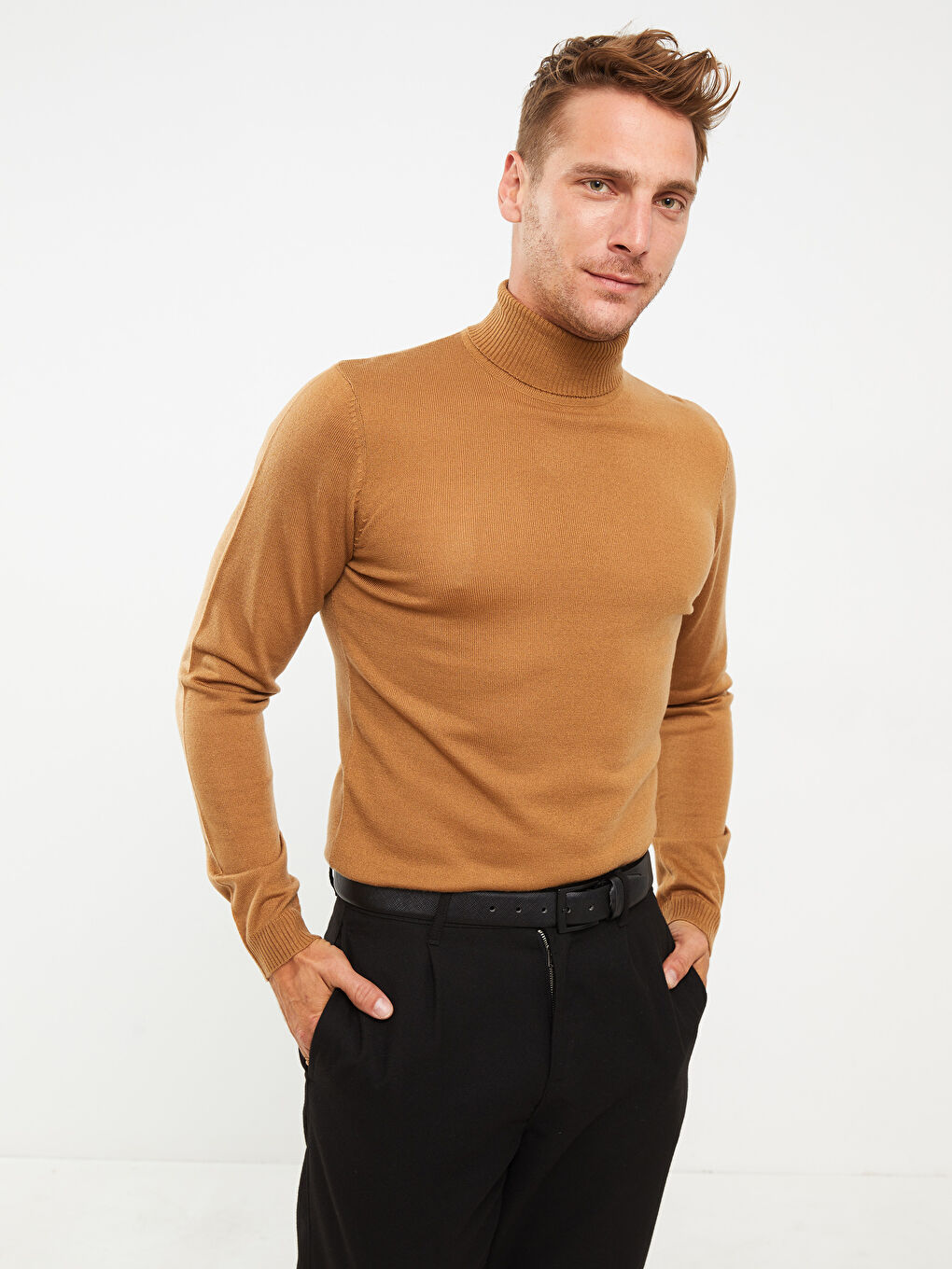 LCW Vision Turtleneck Long Sleeve Men's Knitwear Sweater -W20162Z8-CZ9