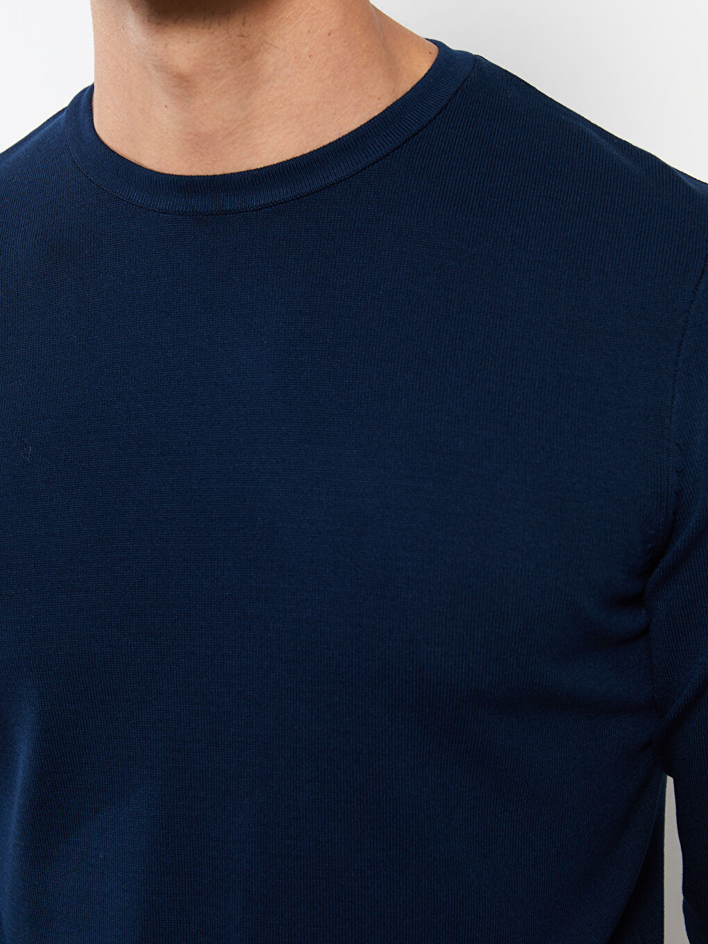 Mavi Bisiklet Yaka Erkek Triko Kazak-3