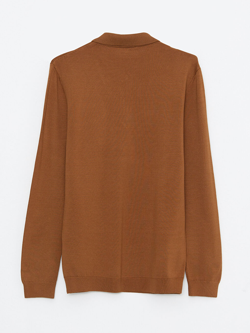 Bej Polo Yaka Uzun Kollu Erkek Triko Kazak-6