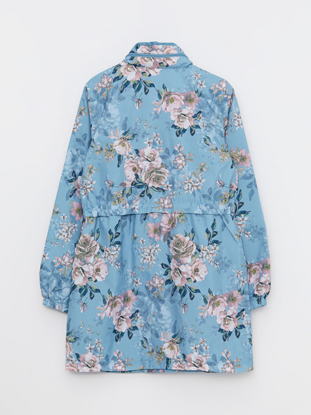 Дождевик с воротником-трубой, с принтом, с длинным рукавом для женщин-9