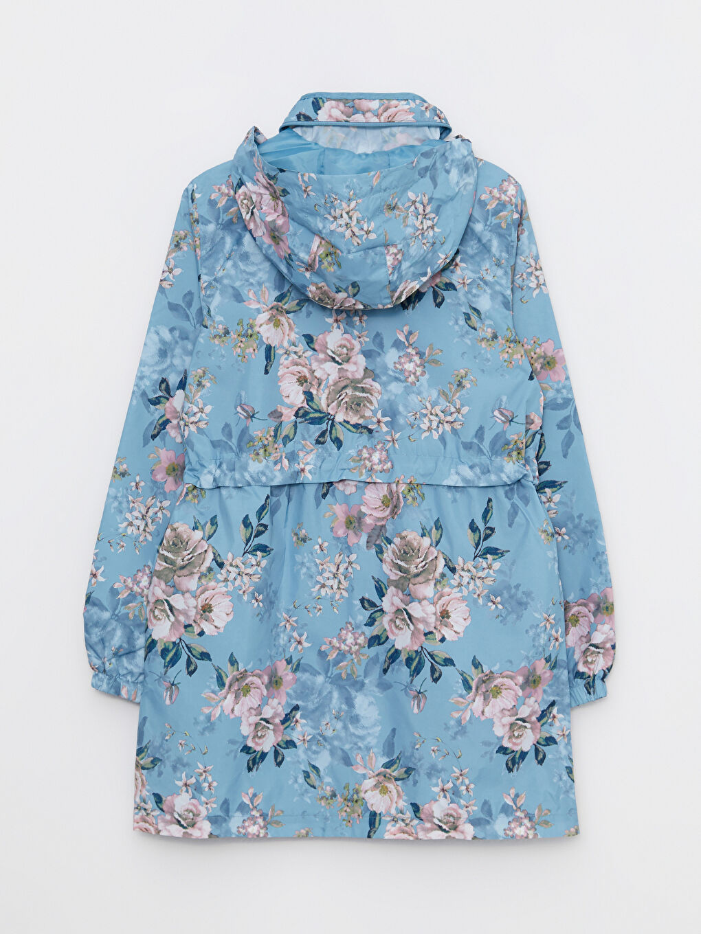 Дождевик с воротником-трубой, с принтом, с длинным рукавом для женщин-10