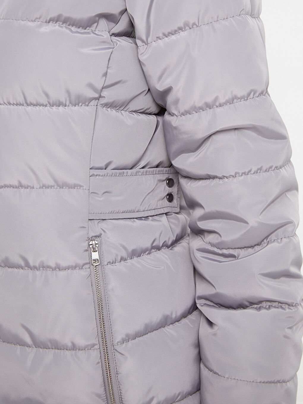 Women's Hooded Plain Puffer Coat-4