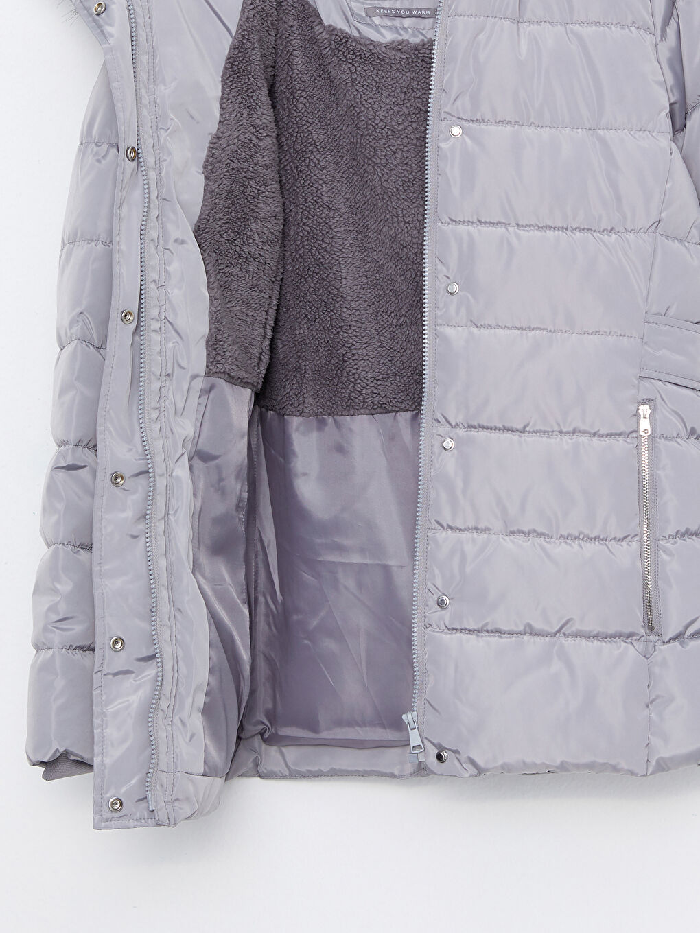 Women's Hooded Plain Puffer Coat-7