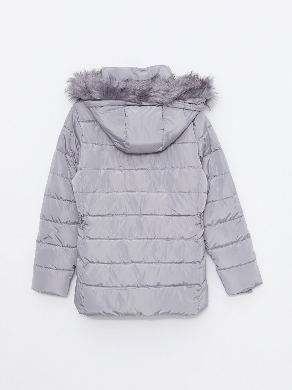 Women's Hooded Plain Puffer Coat-8