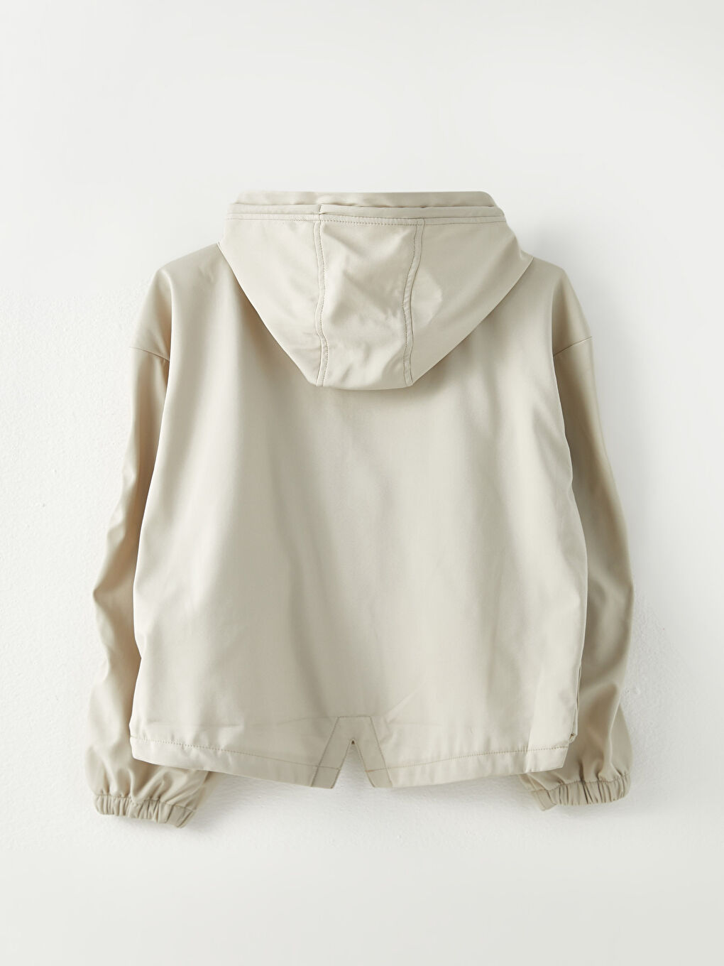 Женский однотонный дождевик с капюшоном-7