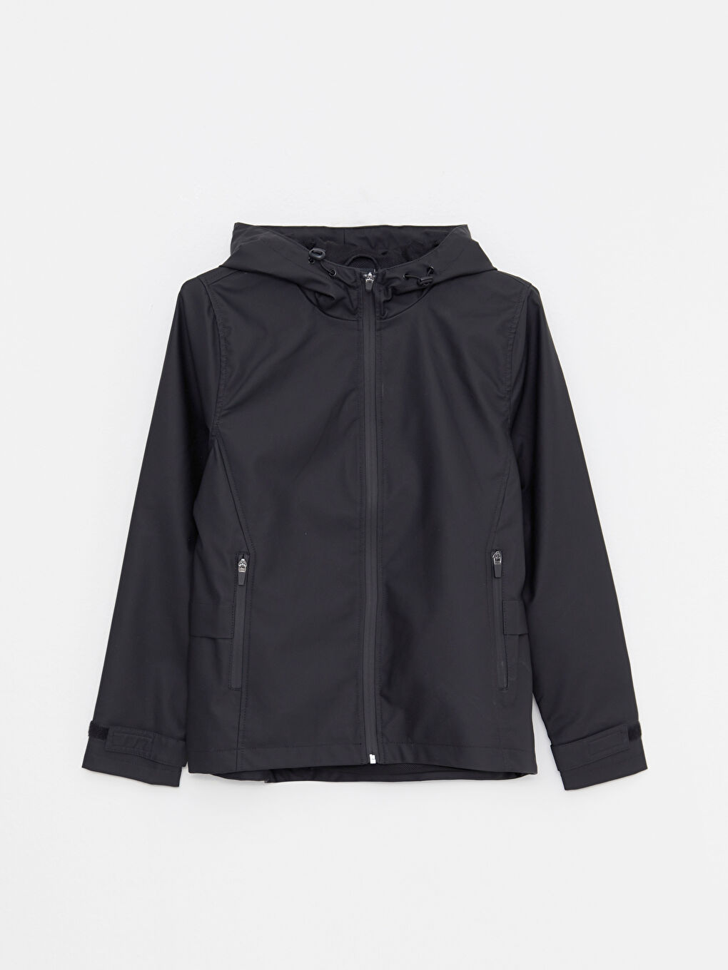 Imperméable d'extérieur à capuche imprimé à manches longues pour Femmes-12