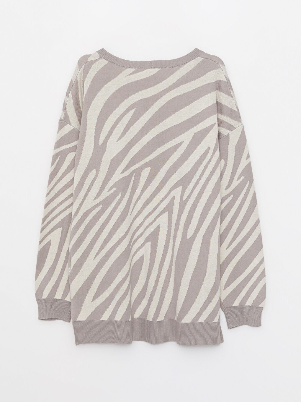 Crew Neck Patterned Long Sleeve Women's Knitwear Sweater-6