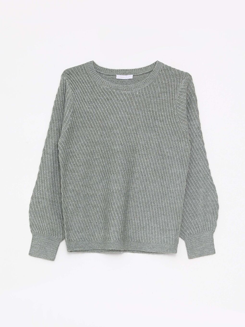 LCWAIKIKI Basic Crew Neck Self Patterned Long Sleeve Women's Knitwear Sweater -W20204Z8-GC8
