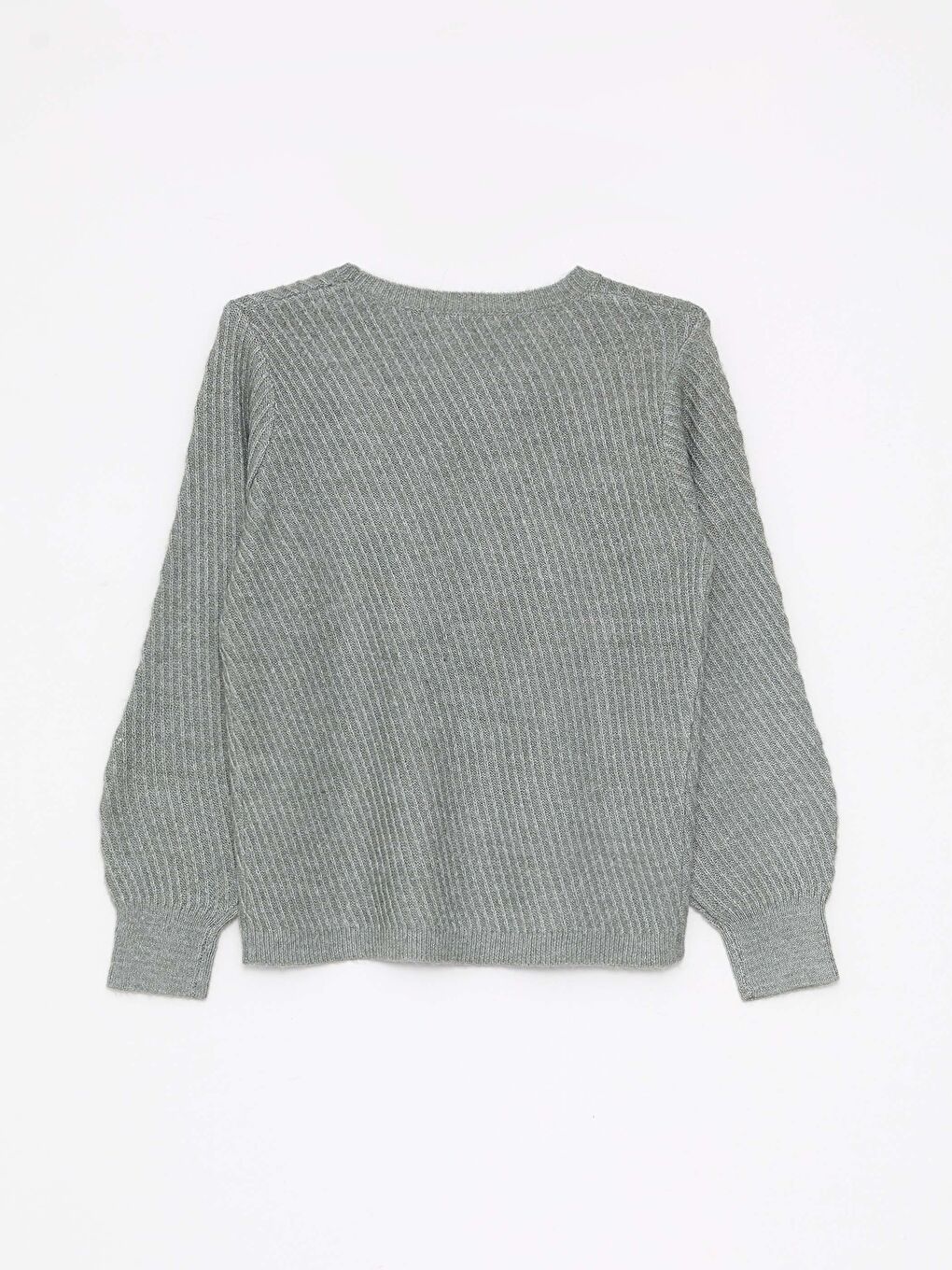 LCWAIKIKI Basic Crew Neck Self Patterned Long Sleeve Women's Knitwear Sweater -W20204Z8-GC8