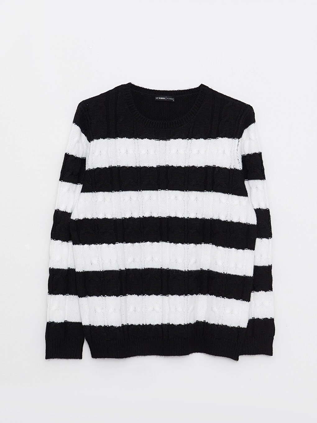 LCWAIKIKI Basic Crew Neck Color Block Long Sleeve Women's Knitwear Sweater -W20235Z8-CVL