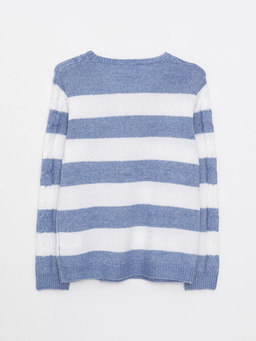 Crew Neck Color Block Long Sleeve Women's Knitwear Sweater-6