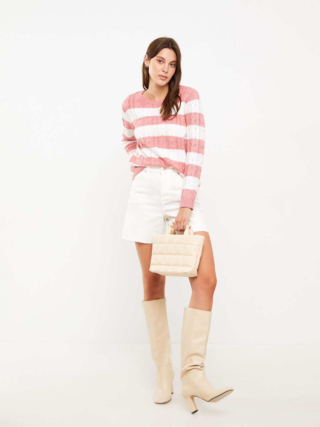 Žena RUŽIČASTA Džemper -1