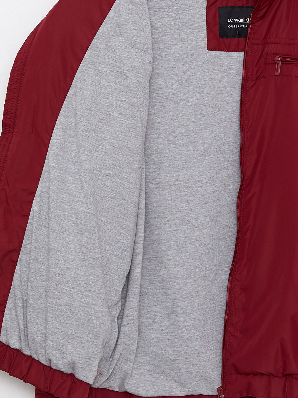 Bordo Standart Kalıp Dik Yaka Erkek Mont-8