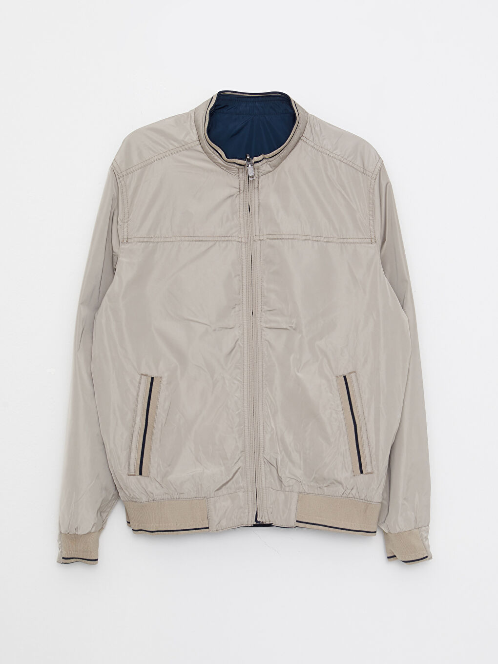 LCWAIKIKI Classic Indigo Standart Kalıp Dik Yaka Erkek Mont - 6
